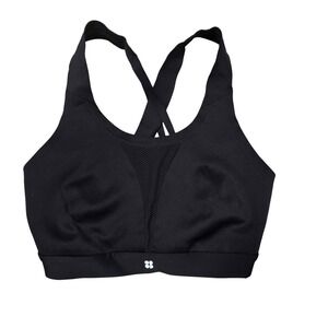 Sweaty Betty Victory Run Bra Black High Impact Sports Bra 32E SB5374